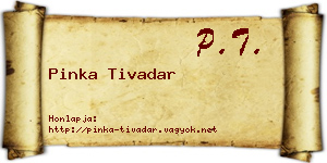 Pinka Tivadar névjegykártya